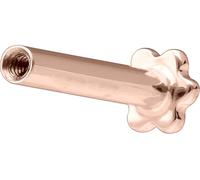 PIERCINGLINE Labret en or 14 ou 18 carats - Filetage intérieur sans embout - Pour oreille, conch, tragus, lèvre, nez et Medusa - Couleur et taille au choix, 1,2 mm Stabstärke / 8 mm Stablänge