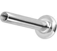 PIERCINGLINE Labret en or 14 ou 18 carats - Filetage intérieur sans embout - Pour oreille, conch, tragus, lèvre, nez, Medusa - Couleur et taille au choix, 1,2 mm Stabstärke / 7 mm Stablänge