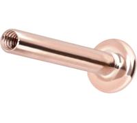 PIERCINGLINE Labret en or 14 ou 18 carats - Filetage intérieur sans embout - Pour oreille, conch, tragus, lèvre, nez, Medusa - Couleur et taille au choix, 1,2 mm Stabstärke / 7 mm Stablänge