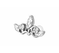 PIERCINGLINE Labret en PTFE avec filetage intérieur + embout en titane couronne gothique - Couleur or rose, transparent, noir, or, argent, Stablänge: 5mm | Stabstärke: 1,2mm, PTFE, titane, Cristal