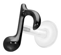 PIERCINGLINE Labret en PTFE avec filetage intérieur + embout en titane, note de huitième - Couleur or rose, transparent, noir, or, argent, Stablänge: 6mm | Stabstärke: 1,6mm, Titane PTFE, Sans