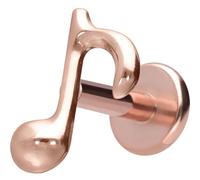 PIERCINGLINE Labret en titane avec filetage intérieur, note de huitième - Couleur or rose, noir, or, argent, Stablänge: 10mm | Stabstärke: 1,6mm, Titane, Sans