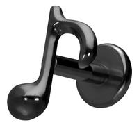 PIERCINGLINE Labret en titane avec filetage intérieur, note de huitième - Couleur or rose, noir, or, argent, Stablänge: 10mm | Stabstärke: 1,6mm, Titane, Sans