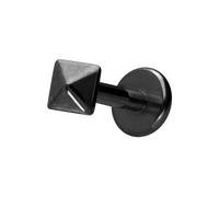 PIERCINGLINE Labret en titane avec filetage intérieur Pyramide - Couleur or rose, noir, or, argent, Stablänge: 8mm | Stabstärke: 1,6mm, Titane, Sans