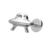 PIERCINGLINE Labret en titane avec filetage intérieur UFO - Or rose, noir, doré, argenté, Stablänge: 10mm | Stabstärke: 1,2mm, Titane, Sans
