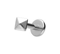 PIERCINGLINE Labret en titane avec pyramide push-fit - Couleur or rose, noir, or, argent, Stablänge: 5mm | Stabstärke: 1mm, Titane, Sans