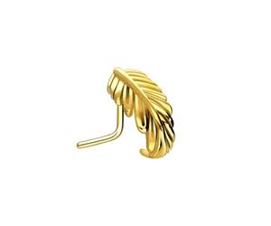 PIERCINGLINE Piercing en acier chirurgical Nez 0,8 mm Gold Ressort