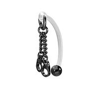 PIERCINGLINE PMFK Bananabell + acier chirurgical | Menottes | Piercing intime du ventre | Choix de couleurs, 16 mm, Acier chirurgical 316L / PMFK