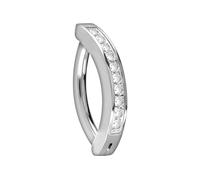 PIERCINGLINE Titan Bauchnabelclicker Bogen mit Kristallen | Piercing de nombril Bananabell Belly Piercing en 4 couleurs élégantes