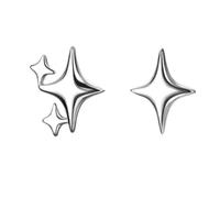 Piercings Fournitures Perceuse Bijoux Sterling Silver Birthstone Bezel Set Screw Back Earrings Sweet Shaped Cubic Zirconia Earrings For Girls Colorful Nettoyeur Pince Moules Fabrication (F, One Size)