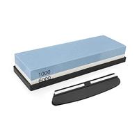 Pierre a Aiguiser, Affuteur Couteau, avec une granulométrie de 1000/6000, Affûte les couteaux, cet appareil est équipé de guides de positionnement et d'une base antidérapante