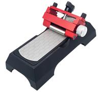 Pierre à aiguiser diamant pour couteaux de cuisine, grain 400/1000, guide d'affûtage et guide d'angle, kit d'aiguisage pour ciseaux à bois, base antidérapante, facile à utiliser, rouge