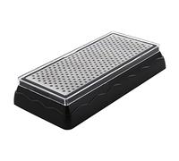 Pierre à aiguiser diamantée double face de 15,2 cm avec base antidérapante pour ciseaux et couteaux