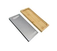 Pierre à aiguiser double face for couteaux, avec base en bambou, for un meulage fin (170 x 75 mm)(2pc Set-E)