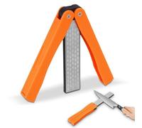 Pierre à aiguiser double face, pierre à aiguiser portable pliable, aiguiseur de couteau, pierre à aiguiser diamant antidérapante pour aiguiser les couteaux de cuisine, ciseaux, couperet