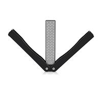 Pierre à aiguiser pierre à aiguiser double face grain 400 600 diamant de haute qualité outil d'affûtage portable pliable pour camping en plein air outils de cuisine ciseaux outil (Noire)
