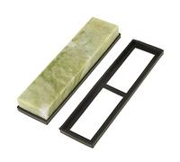 Pierre à Aiguiser Pierre à Aiguiser - Pierre à Aiguiser pour Couteaux en émeraude Naturelle avec Base Drainante Antidérapante - Pierre à Aiguiser Fine 10 000 pour Couteaux,