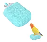 Pierre a Aiguiser pour Bec D'oiseau,Support Antidérapant en Pierre pour Perchoir D'oiseau,Modelage de Glace pour Petites et Moyennes Perruches Calopsittes,Perruches,Conures,Inséparables,Pinsons