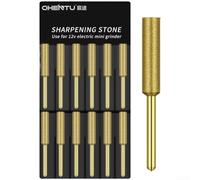 Pierre à aiguiser pour tronçonneuse avec tête de meulage en émeri pour tronçonneuses électriques, roue de lime en tailles de 4,0 mm, 4,8 mm, 5,5 mm, plaqué (I)