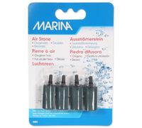 Pierre à air cylindrique Marina Elite, pack de 4 - Pierre de diffusion de haute qualité pour l'aération des aquariums