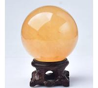 Pierre à Boule de Calcite Quartz Billes de Pierre de Pierre Crystal Balle Citrine Maison Naturel Pierre sculptée, citrine-4cm
