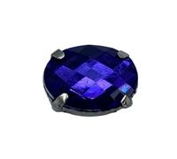 Pierre à coudre Application Château en aluminium ovale facette 13 x 9 mm