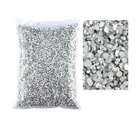 Pierre à Coudre Strass Strass en résine argentés non thermocollants de 2 à 6 mm, clous en plastique à dos plat(6mm SS30-1000pcs)