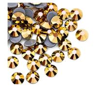 Pierre à Coudre Strass Strass thermocollants multicolores AB SS6-SS30, super paillettes, à repasser, for nail art, tissu et vêtement(Gold,SS16-1440Pcs)