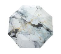 Pierre À Marbrure Rocheuse Blanche Parapluie Pliant Enfant Garçons Filles Automatique Protection UV Parapluies Coupe-Vent pour Voyager