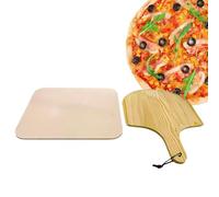 Pierre à pizza - 38,1 x 30,5 cm fiable, planche de cuisson, à pizzas résistante à la chaleur, pagaie en bois incluse | Pierre à pizza professionnelle pour four, barbecue, à, cuisson