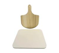Pierre à Pizza Pierre à pizza extra large, grill rectangulaire avec peau en bois, kit d'accessoires de fabrication 38,1 x 30,5 cm for la cuisson