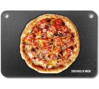 Pierre à pizza VEVOR Acier à pizza 508 x 355 x 10 mm, Plaque à pizza en acier pour le four, Pierre à pizza pré-assaisonnée en acier au carbone Q235 avec conductivité supérieure pour restaurants, cafés