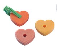 Pierre à sel Nobby "cœur" avec support Paquet de 3, 30 g chacun