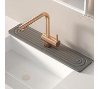 Pierre absorbante pour évier, tapis d'égouttement en pierre, tapis de séchage de cuisine, terre de diatomée à séchage rapide, plateau d'évier pour cuisine et salle de bain, gris foncé, 40 x 10 cm