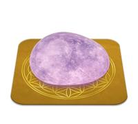 Pierre Améthyste Claire Bien-être Polie 2-3 cm Qualité Premium | Méditation, Intuition, Sommeil | Fleur de Vie incluse | Guide Pratique & Méditation Offerts | Cadeau Zen Spirituel | 1 unité