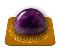 Pierre Améthyste Naturelle Polie 2-3 cm Qualité Premium | Méditation, Intuition et Sommeil | Fleur de Vie incluse | Guide Pratique & Méditation Offertss | Cadeau Zen Bien-être | 1 unité
