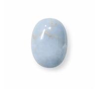 Pierre angélite palme, pierres de préoccupation, pierre de préoccupation naturelle ovale, pierre naturelle, pierre ovale pour équilibrer Reiki, thérapie, méditation (angélite, 70-80 grammes)