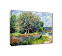 Pierre-Auguste Renoir Peinture sur Toile célèbre Tableaux à l'huile'Châtaignier en fleurs'Reproductions Impression sur Toile.Tableau d'art mural en toile prêt à accrocher 40x50cm(16x20in)Encadré