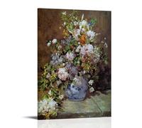 Pierre Auguste Renoir-Spring Bouquet Superbe impression sur toile pour salon, chambre, bureau, maison et salle de classe 50 x 75 cm