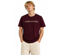 Pierre Balmain LOGOSHIRT T-Shirt Col Rond Manches Courtes Logo Or Ton Sur Ton XL