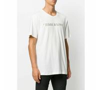 Pierre Balmain T-Shirt Iconique Pour Hommes Off-White Logo Top 46 S