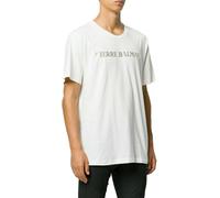 Pierre Balmain T-Shirt Logo Off-White Iconique Pour Hommes 52 XL