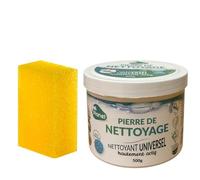 Pierre Blanche de Nettoyage (500 g) | Argile Blanche pour Nettoyage Multi-Usages | Nettoie, Fait Briller et Protège + Éponge Offerte | Effet Hydrofuge | Toutes les Surfaces