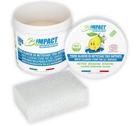 Pierre blanche de nettoyage-Pierre d'argile-500g-éponge incluse-Nettoyant ménager certifié ECOCERT-Fabriqué en France