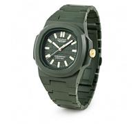 Pierre Bonnet 9276 Montre unisexe en polycarbonate - Style moderne design emblématique, mouvement à quartz, déployant, résistante à l'eau, colorée, décontractée, sportive, Vert/doré, Moderne