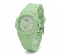 Pierre Bonnet 9276 Montre unisexe en polycarbonate - Style moderne design emblématique, mouvement à quartz, déployant, résistante à l'eau, colorée, décontractée, sportive, Pistache, Moderne