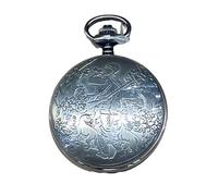 Pierre Bonnet Montre de poche vintage chaîne - Mouvement à quartz, boîtier gravé, idée cadeau pour pension ou collectionneurs, chasseur, Rétro