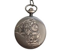 Pierre Bonnet Montre de poche vintage chaîne - Mouvement à quartz, boîtier gravé, idée cadeau pour pension ou collectionneurs, Ferroviere, Rétro