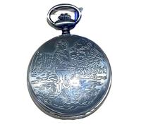 Pierre Bonnet Montre de poche vintage chaîne - Mouvement à quartz, boîtier gravé, idée cadeau pour pension ou collectionneurs, pécheur, Rétro
