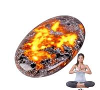 Pierre brute en - Pierre de massage à flamme | Jouet sensoriel pour la main, décoration de bureau pour la maison, la chambre à coucher, l'étude